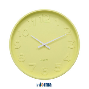 [EZO.0601462] Informa 30 cm Jam Dinding Metal 19Yl - Kuning