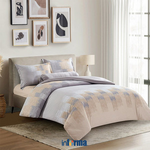 [EZO.0601291] Informa 180X200 cm Set 5 Pcs Seprai King Microfiber Emboss - Biru