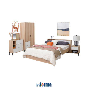 [EZO.0602823] Informa Frey Rak Besi 5 Tingkat - Putih Beech
