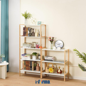 [EZO.0601582] Informa Frey Rak Besi 3 Tingkat - Putih Beech