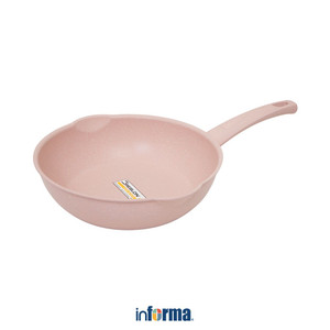 [EZO.0601904] Informa Cooking Color 26 cm Kay Wajan Penggorengan Wok Marble - Pink