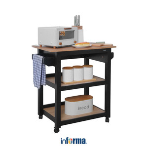 [EZO.0602365] Informa Galata Rak Troli Dapur Tempat Penyimpanan Multifungsi Dengan Roda Storage Trolley Wheels Rack Perlengkapan Rumah Tangga
