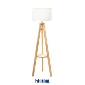 [EZO.0601638] Informa Felton Lampu Lantai - Krem/Kayu