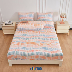 [EZO.0602000] Informa 160X200 cm Set 6 Pcs Seprai Queen Microfiber Xander Sprei Seprai Aesthetic Seprei Sheet Set Bed Sheet Aksesoris Tempat Tidur Set Sarung Bantal Sarung Guling