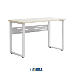 [EZO.0602496] Informa Kairo Meja Kantor Metal - Putih Office Table Furnitur Kantor Meja Kerja Belajar Minimalis Serbaguna
