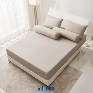 [EZO.0602454] Informa 160X200 cm Set 5 Pcs Seprai Queen Microfiber Yoda - Cokelat Sprei Motif Seprai Aesthetic Seprei Sheet Set Bed Sheet Aksesoris Tempat Tidur Set Sarung Bantal Sarung Guling
