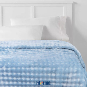 [EZO.0602074] Informa 150X200 cm Selimut Polyester Willow - Biru Misty Blanket Kain Penghangat Tubuh Aksesoris Tempat Tidur Bedroom Accessories Perlengkapan Kamar Tidur