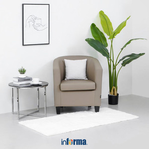[EZO.0602898] Informa Lexxy Sofa Fabric 1 Seater - Krem Beige