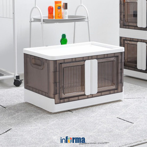 [EZO.0602941] Informa 48X30X30 cm Fritz Kotak Penyimpanan Lipat - Hitam Frosty