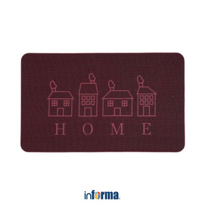 [EZO.0602906] Informa 46X76 cm Keset Kamar Mandi Pvc Home - Merah Maroon