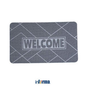 [EZO.0601412] Informa 33X160 cm Table Runner Linen Border - Cokelat Taupe