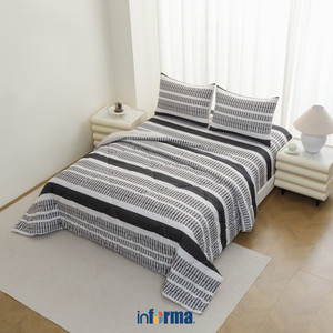 [EZO.0601129] Informa 180X200 cm Set 6 Pcs Seprai King Microfiber Usher Sprei Motif Seprai Aesthetic Seprei Sheet Set Bed Sheet Aksesoris Tempat Tidur Set Sarung Bantal Sarung Guling