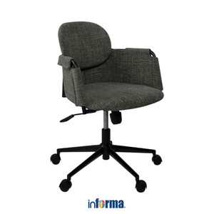 [EZO.0602480] Informa Hilary Kursi Kantor Sandaran Rendah - Hijau Tempat Duduk Kerja Dengan Roda Office Chair Kursi Staff Karyawan Furniture Indoor Kantor