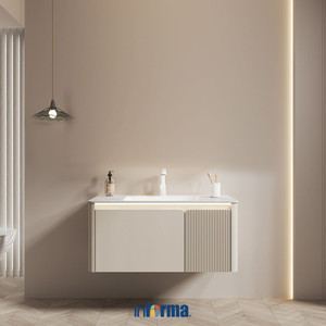 [EZO.0605408] Informa Leisha Kabinet Kamar Mandi 1 Pintu Led Dengan Laci - Krem Beige Organizer Serbaguna Bathroom Cabinet Aksesoris Kamar Mandi Kompartemen Penyimpanan Alat Mandi