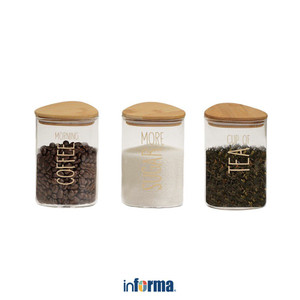 [EZO.0601917] Informa Set 3 Pcs Kanaya Stoples Kaca