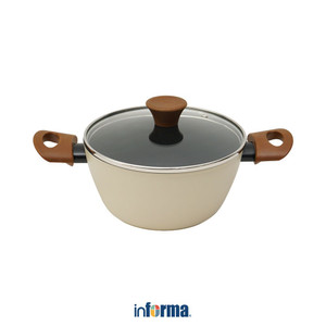 [EZO.0601927] Informa Flonal 20 cm Botanica Panci Dutch Oven - Krem Beige
