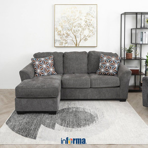 [EZO.0604786] Informa Ashley Brise Sofa L Sectional Fabric - Abu-Abu
