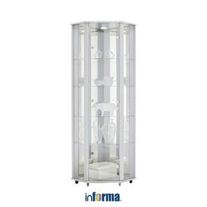 Informa Trio Corner Curio Lemari Pajang - Putih