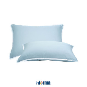 [EZO.0602766] Informa Set 2 Pcs King Sarung Bantal Bamboo - Biru Slate