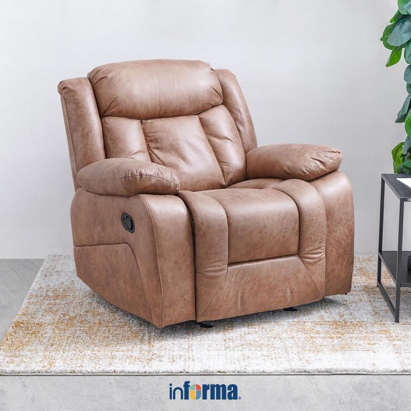 Jual Informa - Norton Sofa Recliner Rocking 1 Dudukan - Cokelat ...