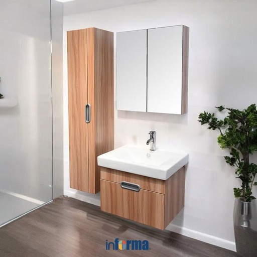 [EZO.0602727] Informa - Informa Rogan Set Kabinet Kamar Mandi - Cokelat Maple