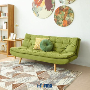 [EZO.0602588] Informa Bleu Sofa Bed Fabric - Biru Tua Tempat Duduk Multifungsi Sofa Tidur 2In1 Kursi Santai Serbaguna Furniture Rumah