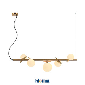 [EZO.0605162] Informa Hanne Lampu Gantung 5L - Bronze Hanging Lamp Lighting Plafon Light Lampu Langit Langit Ceiling Light