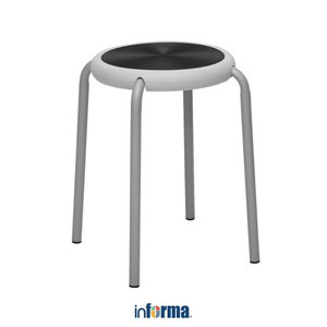 Informa - Ally Bangku - Silver/Hitam