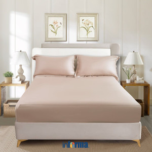 [EZO.0601991] Informa 200X200 cm Seprai Super King Tencel Fitted A - Pink sprei seprai aesthetic seprei sheet set bed sheet aksesoris tempat tidur