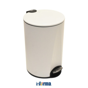 [EZO.0602399] Informa 12 ltr Prism Jet Tempat Sampah Pedal Slow Close - Putih Tong Sampah Pedal Wadah Pembuangan Alat Kebersihan Indoor Trash Bin