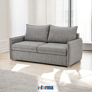 [EZO.0605483] Informa Marvel Sofa Bed Fabric - Abu-Abu Tempat Duduk Multifungsi Sofa Tidur 2In1 Kursi Santai Serbaguna Furniture Rumah