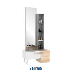 [EZO.0602748] Informa Paloma Meja Rias Dengan Cermin - Putih/Cokelat Oak