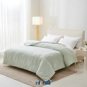 [EZO.0602445] Informa 240X210 cm Bed Cover Yoel - Hijau Selimut Ranjang Motif Pelapis Tempat Tidur Blanket Aksesoris Tempat Tidur