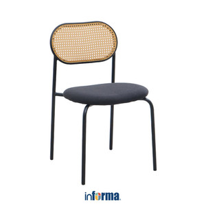 [EZO.0602343] Informa Lixy Kursi - Hitam Multipurpose Chair Kursi Makan Cafe Restoran Tempat Duduk Serbaguna Balcony Chair Furnitur Rumah