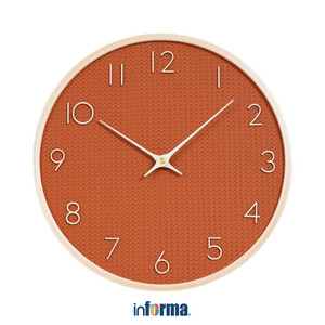 [EZO.0602294] Informa 30 cm Jam Dinding Kayu 18R - Merah Wall Clock Jam Tembok Analog Aesthetic Dekorasi Rumah Hiasan Dinding
