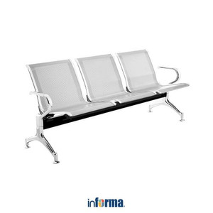 [EZO.0601166] INFORMA Y-SERIES KURSI TUNGGU 3 DUDUKAN - SILVER