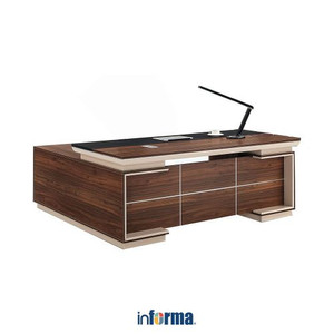 [EZO.0600992] INFORMA MONTHANA MEJA KANTOR MANAJER SISI KANAN 1809- COKELAT