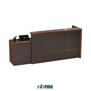 [EZO.0600988] INFORMA MONTANA MEJA RESEPSIONIS SISI KANAN - COKELAT