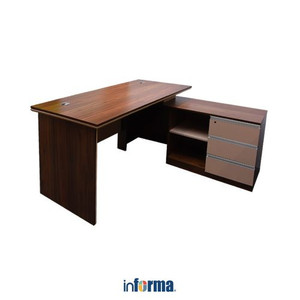 [EZO.0600993] INFORMA MONTHANA MEJA KANTOR SISI KANAN - COKELAT