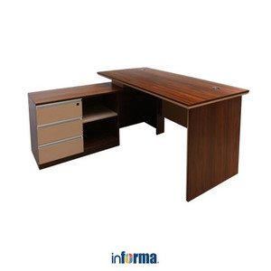 [EZO.0600986] INFORMA MONTANA MEJA KANTOR SISI KIRI 1407 - COKELAT