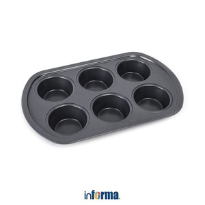 Informa - Cooking Color Loyang Kue Muffin 6 Cup