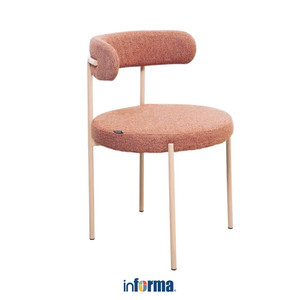 [EZO.0602621] Informa Prisha Kursi Makan - Pink Teracotta Dining Chair Tempat Duduk Ruang Makan Kursi Kafe Restoran