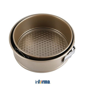 Informa - Cooking Color Set 2 Pcs Loyang Kue Springform Bulat - Gold