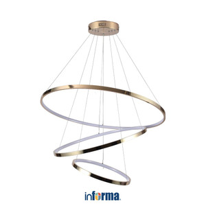 [EZO.0605493] Informa Mayfair Lampu Gantung Hias 3L Round - Gold