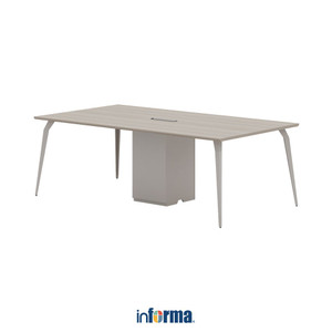 [EZO.0602406] Informa Maven Meja Rapat 220 - Abu-Abu/Cokelat Oak Meeting Table Meja Kerja Panjang Ruang Rapat Furnitur Kantor
