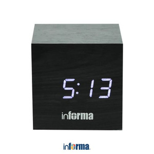 [EZO.0606129] JAM MEJA DIGITAL-DIGITAL WOOD ALARM TABLE CLOCK 714 BLACK