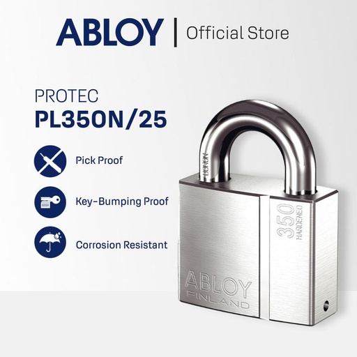[EZR.2900100] ABLOY Gembok / Padlock PROTECT PL350N/25