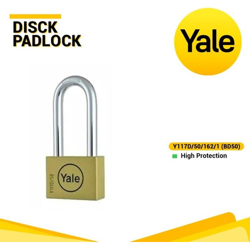 Gembok / Padlock YALE Disck Padlock Range Y117D 50 162 1 Long Shackel