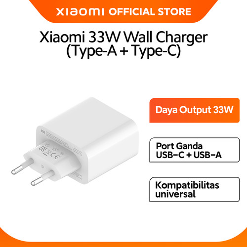 [EZO.3200149] Xiaomi Official Mi 33W Wall Charger (Type-A + Type-C)