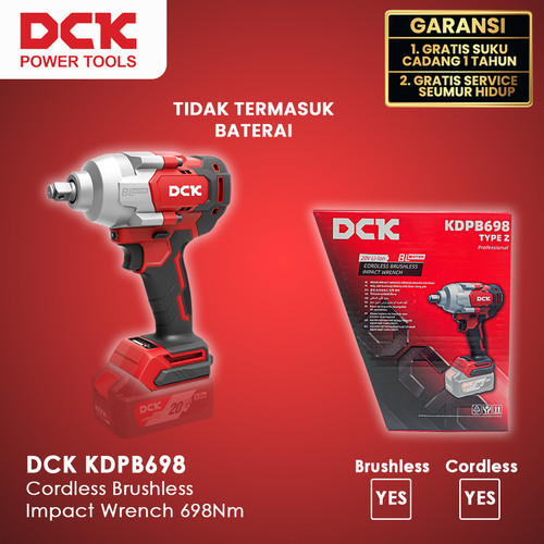 [EZM.8300025] DCK KDPB698FK Cordless Brushless Impact Wrench 698Nm